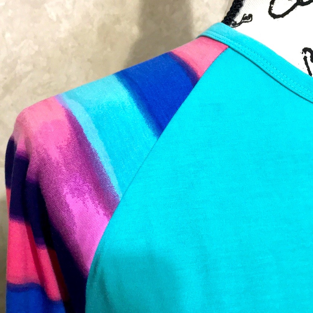 Striped raglan sleeve baseball tee |  LuLaRoe Randy